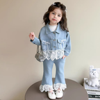 Conjunto de 2 piezas: chaqueta de mezclilla y pantalón vaquero.