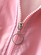 Chaqueta infantil rosa con estampado de conejito adorable