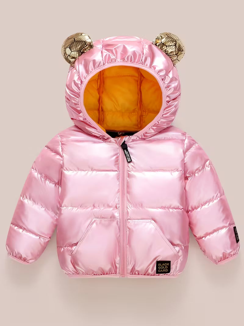 Chaqueta 'Black Gold' cálida con detalles dorados