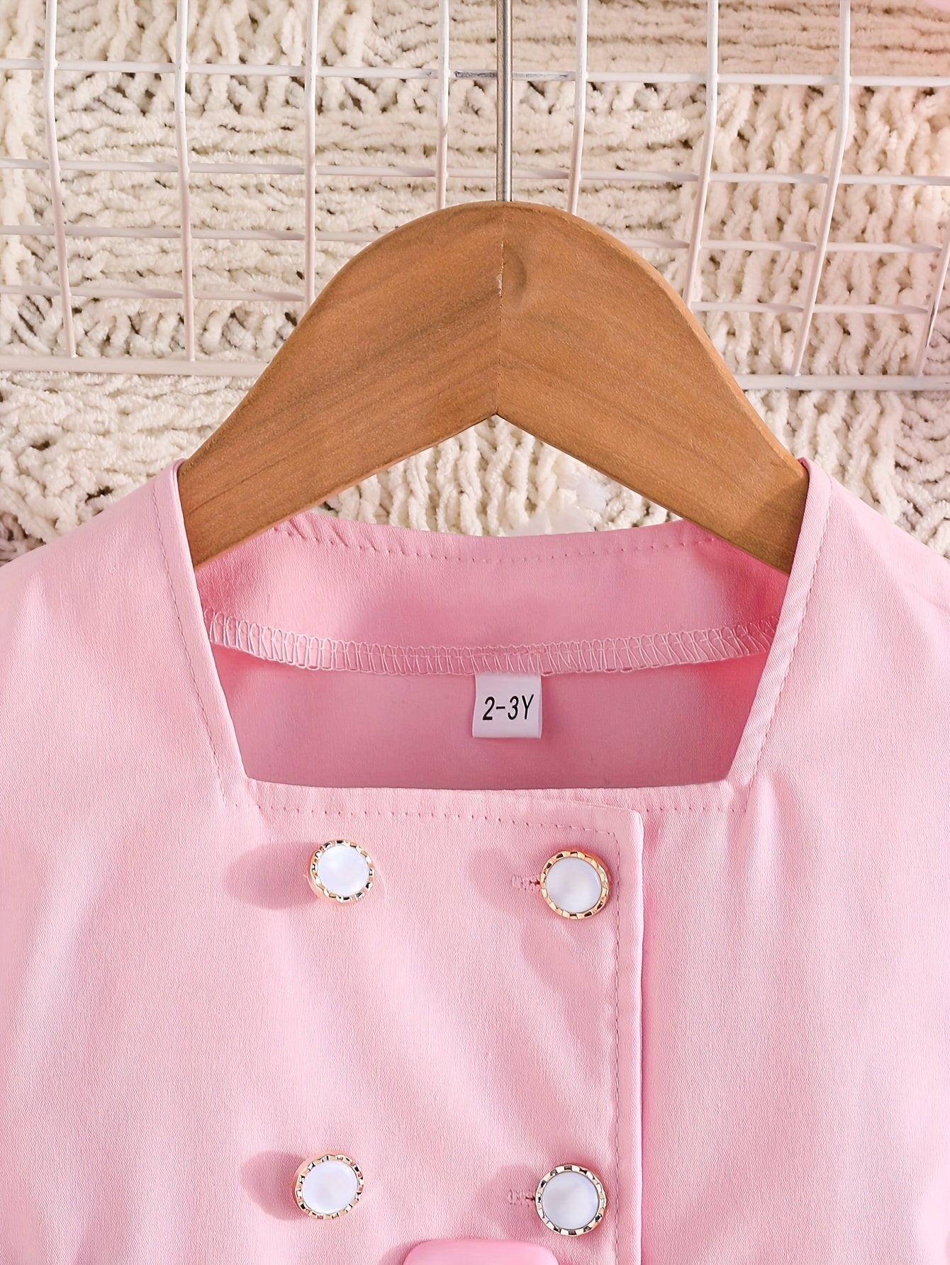 Conjunto infantil de 3 piezas en color lila claro: blusa de mangas transparentes y pantalón ancho 💜✨