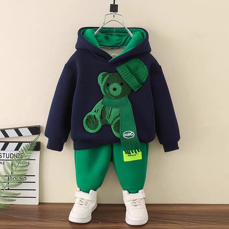 Conjunto de invierno de 2 piezas para niños con diseño de osito en 3D