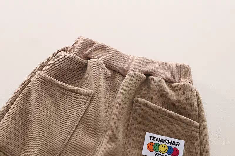 Conjunto de 3 piezas para niños: chaqueta, camiseta interior y pantalón con bordado de osito