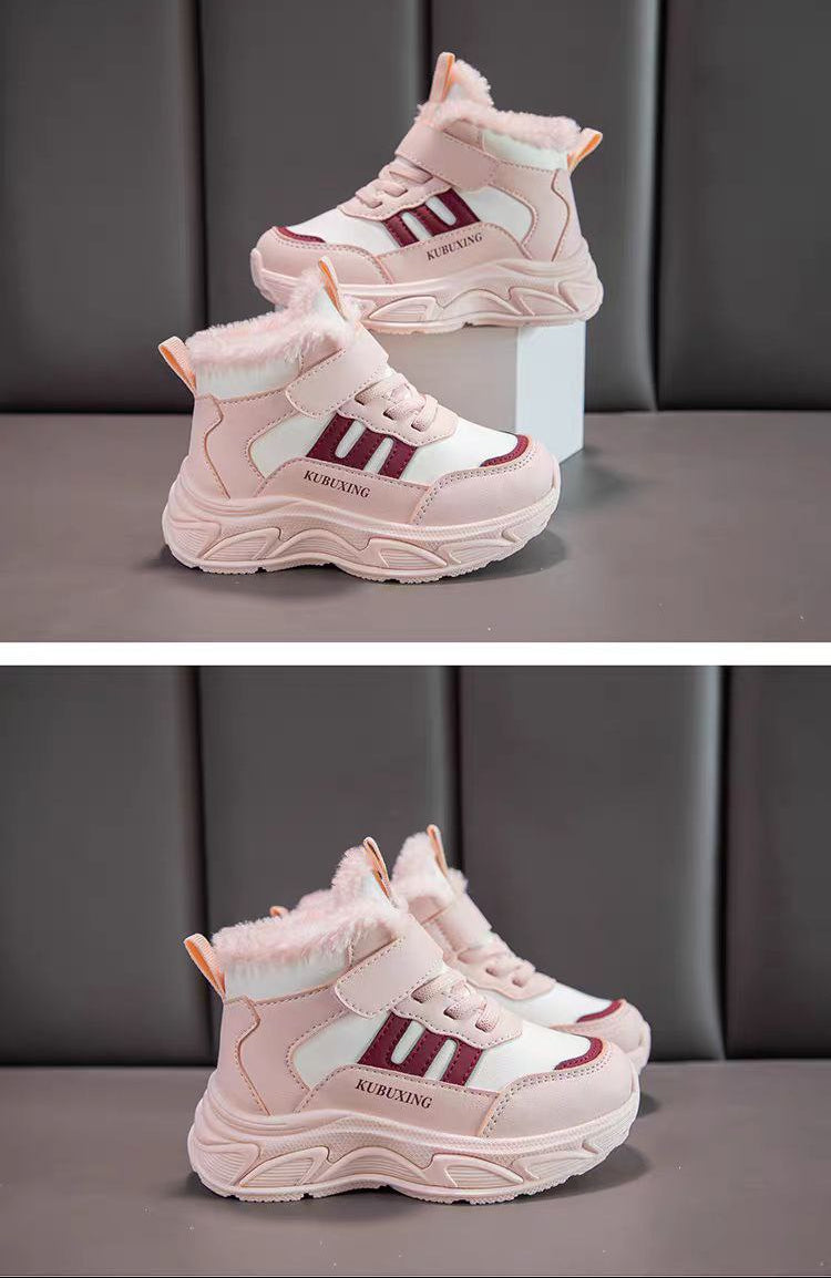 حذاء شتوي أنيق بطانة فرو دافئة وناعمة مناسب للشتاء