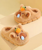 شبشب المضحك شتوي دافئ بتصميم دب