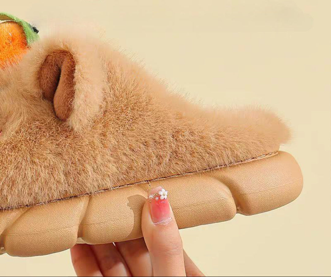 شبشب المضحك شتوي دافئ بتصميم دب