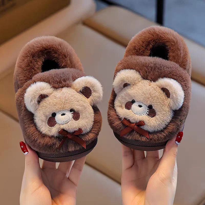 شبشب المضحك شتوي دافئ بتصميم دب