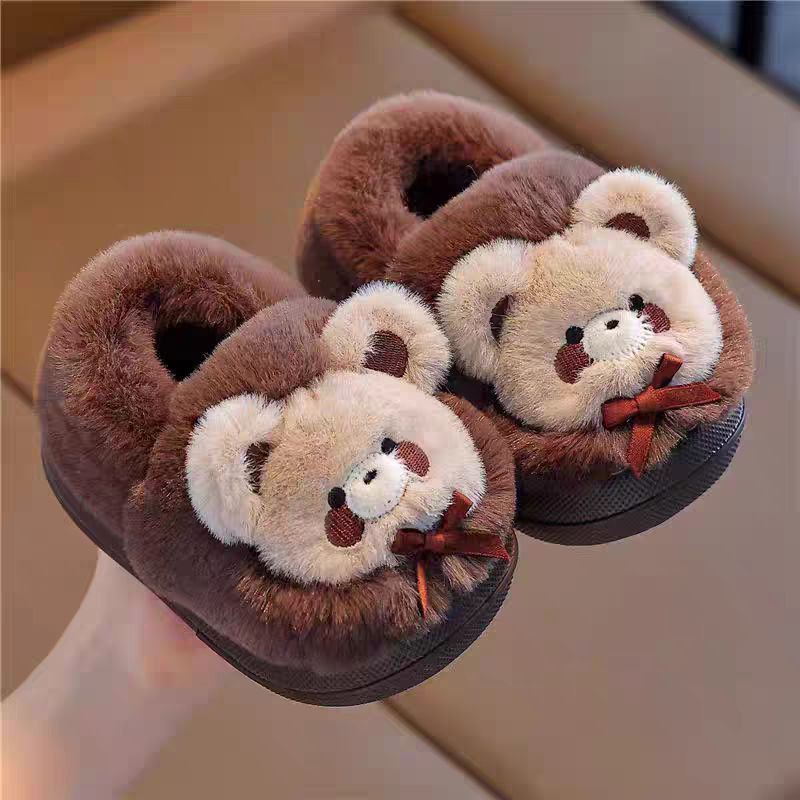 شبشب المضحك شتوي دافئ بتصميم دب