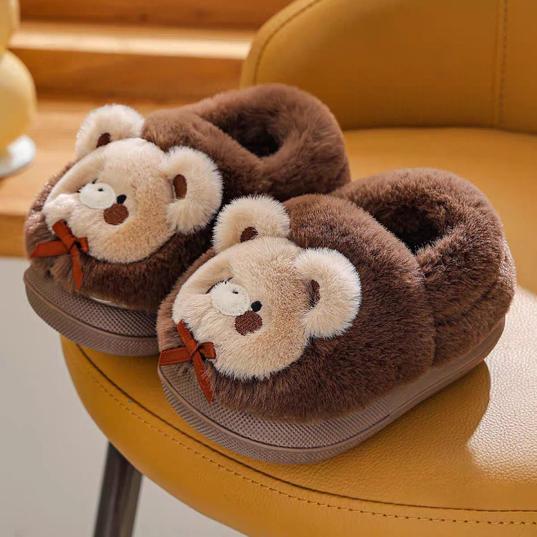 شبشب المضحك شتوي دافئ بتصميم دب