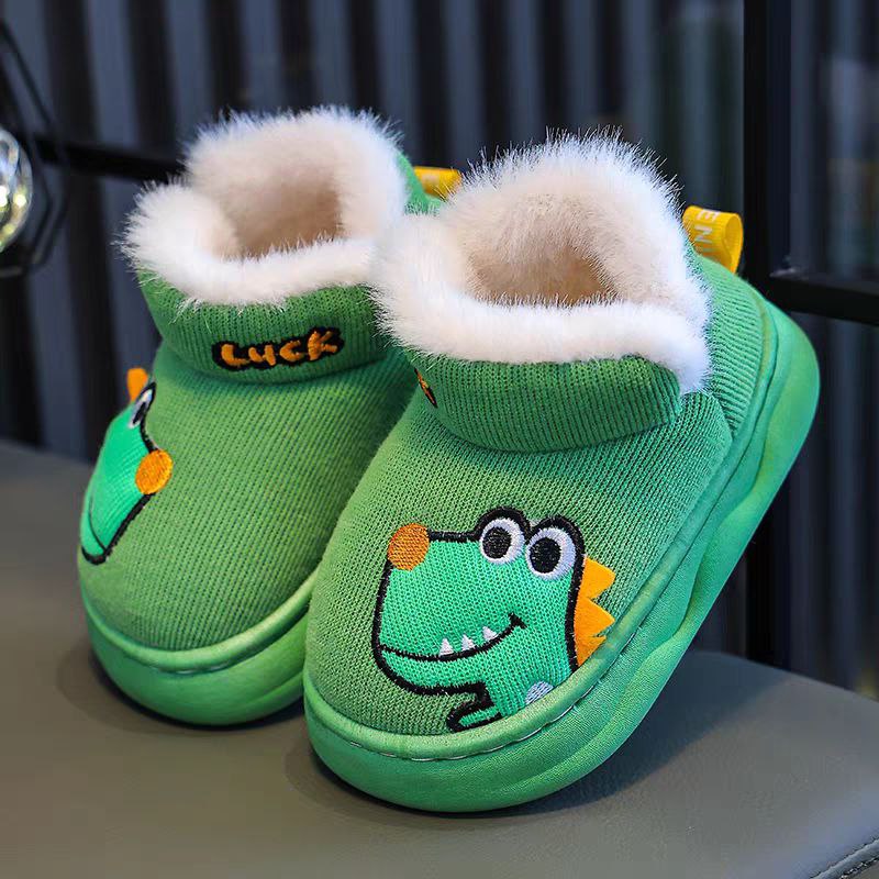 حذاء شتوي مبطّن بتصميم ديناصور