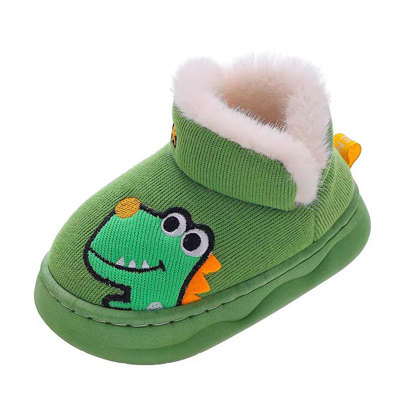 حذاء شتوي مبطّن بتصميم ديناصور