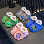 حذاء شتوي مبطّن بتصميم ديناصور