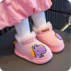 حذاء شتوي مبطّن بتصميم ديناصور