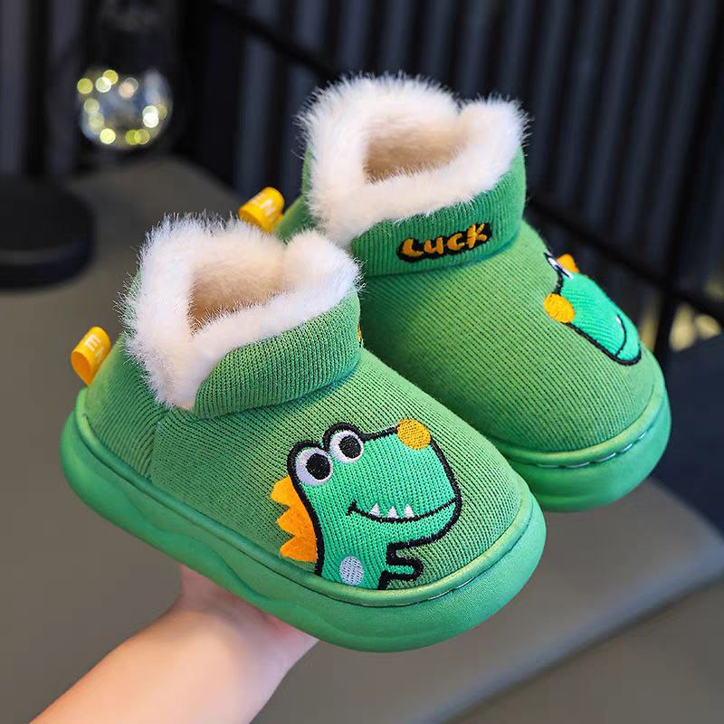 حذاء شتوي مبطّن بتصميم ديناصور