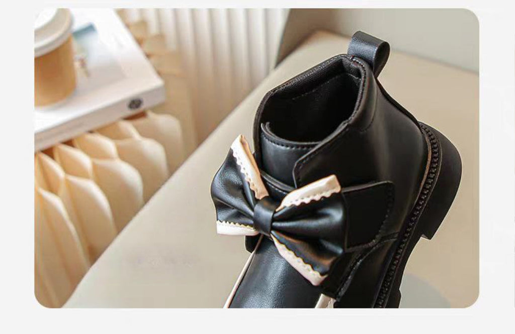 حذاء شتوي أنيق بفيونكة فاخرة