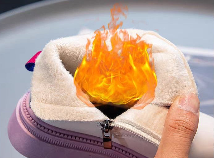 بوت بناتي شتوي بتصميم عصري لامع