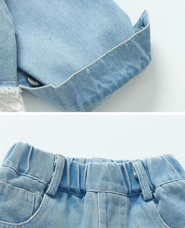 Conjunto de 2 piezas: chaqueta de mezclilla y pantalón vaquero.