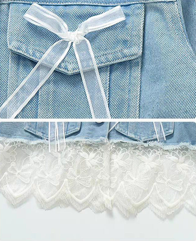 Conjunto de 2 piezas: chaqueta de mezclilla y pantalón vaquero.