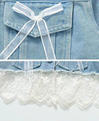 Conjunto de 2 piezas: chaqueta de mezclilla y pantalón vaquero.