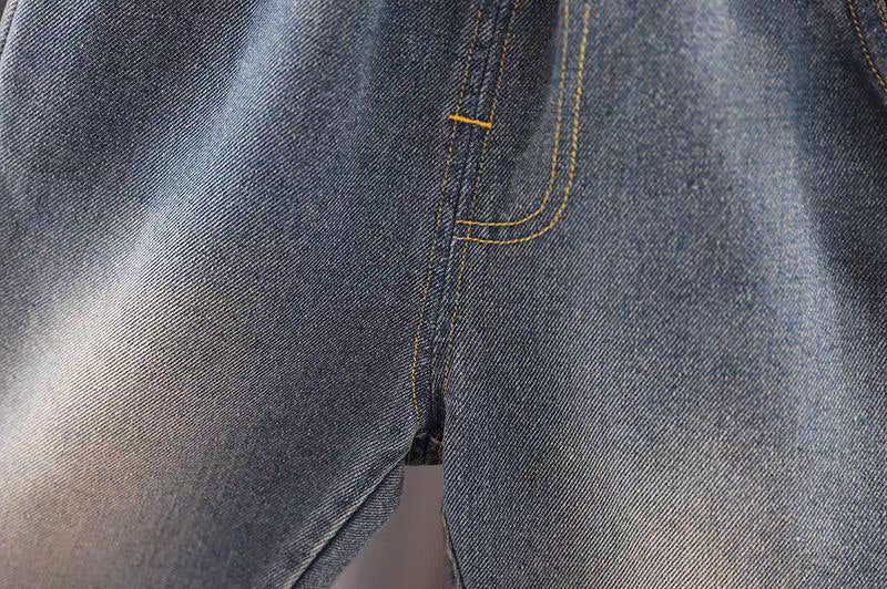 Conjunto de 3 piezas: camisa de cuadros, camiseta interior y pantalón vaquero