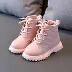 بوت شتوي دافئ وردي مناسب لشتاء