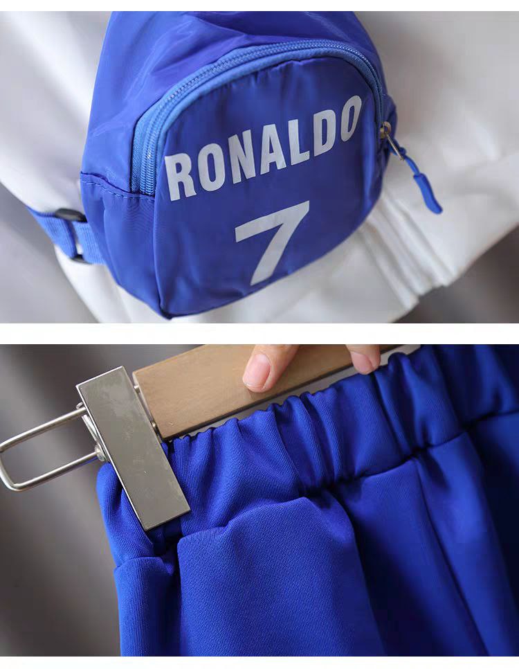 Conjunto deportivo de Ronaldo de 3 piezas: chaqueta, pantalón y bolso de hombro