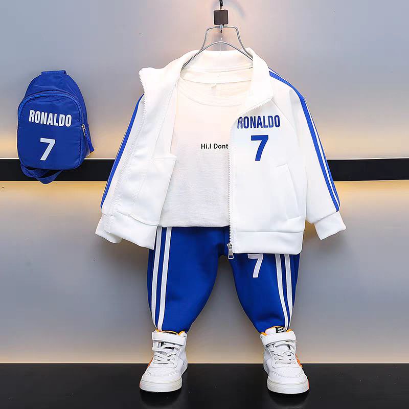 Conjunto deportivo de Ronaldo de 3 piezas: chaqueta, pantalón y bolso de hombro