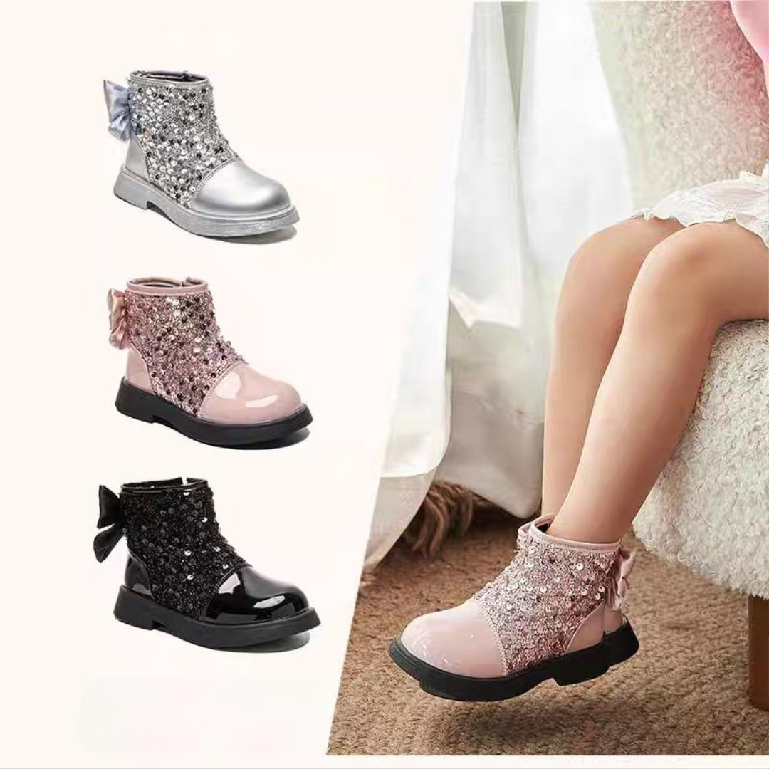 حذاء بناتي بتصميم لامع جذاب