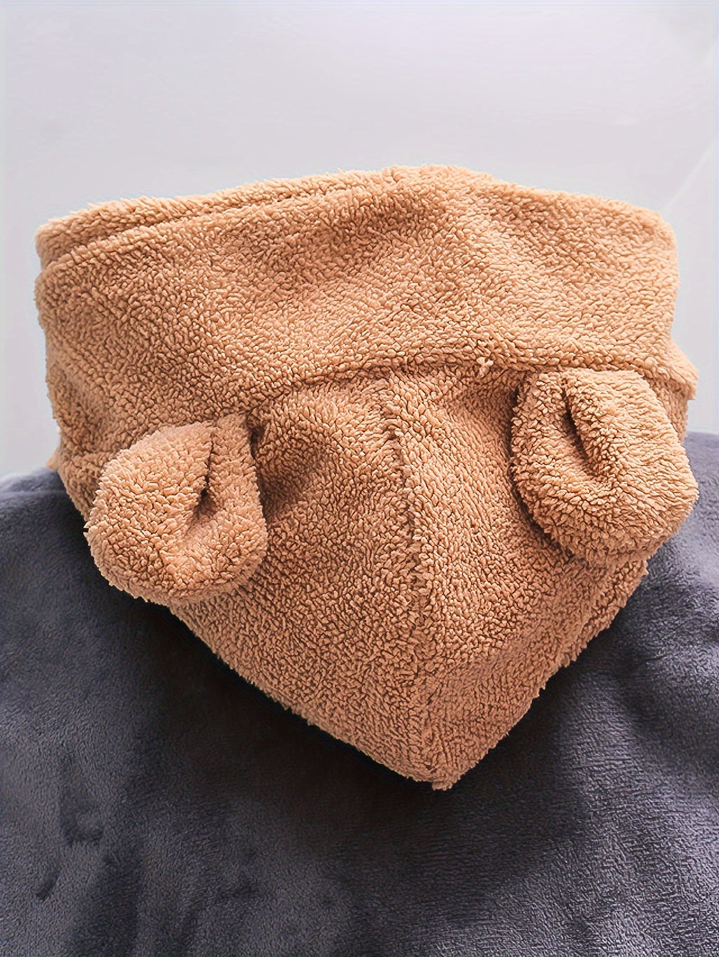 Conjunto infantil de 3 piezas con bordado de osito cálido para invierno