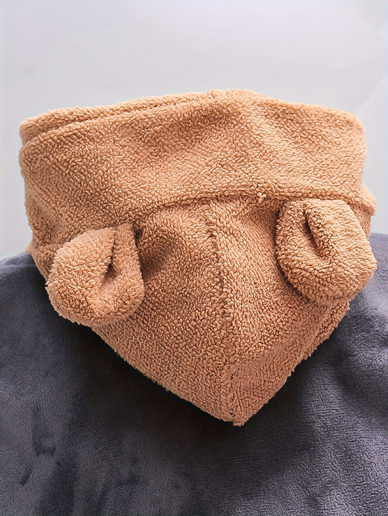 Conjunto infantil de 3 piezas con bordado de osito cálido para invierno