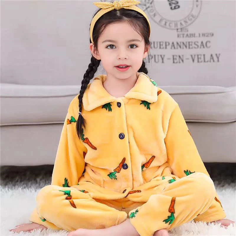 Pijamas de invierno cálidas para niños