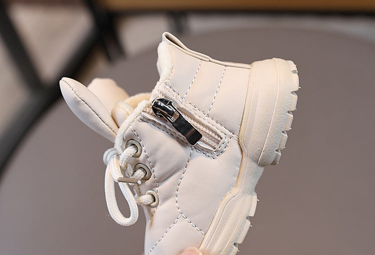 حذاء  شتوي ناعم بتصميم أرنوب لطيف بأذنين بارزتين