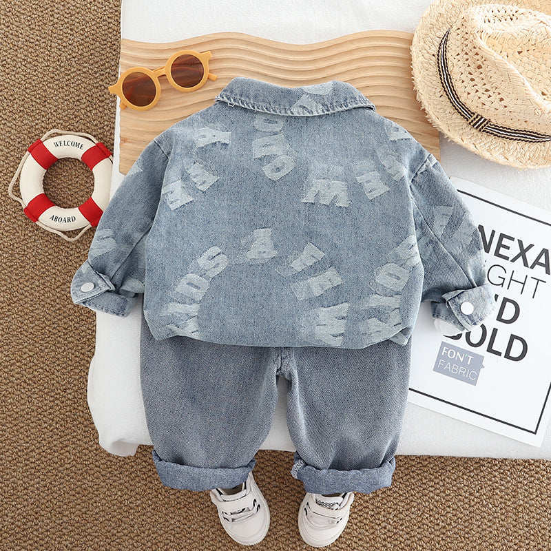 Conjunto de 3 piezas: chaqueta vaquera, camiseta de algodón y pantalón vaquero