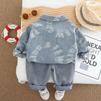 Conjunto de 3 piezas: chaqueta vaquera, camiseta de algodón y pantalón vaquero