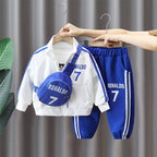 Conjunto deportivo de Ronaldo de 3 piezas: chaqueta, pantalón y bolso de hombro