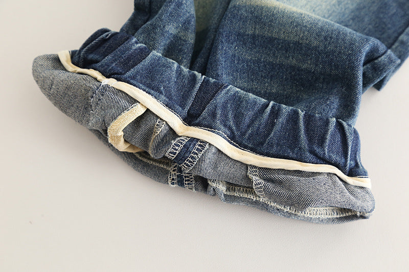 Conjunto de 3 piezas: chaqueta, camisa de cuadros interior y pantalón vaquero