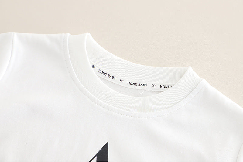 Conjunto de 3 piezas: camiseta de algodón, camisa de cuadros y pantalón vaquero