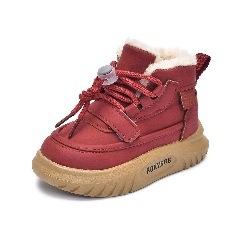 حذاء شتوي دافئ بطانة فرو فاخرة مناسب لفصل شتاء