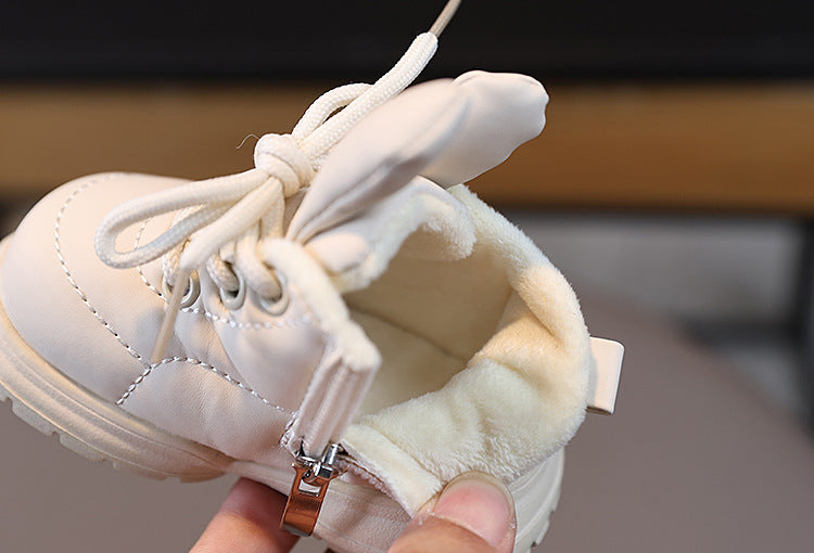 حذاء  شتوي ناعم بتصميم أرنوب لطيف بأذنين بارزتين