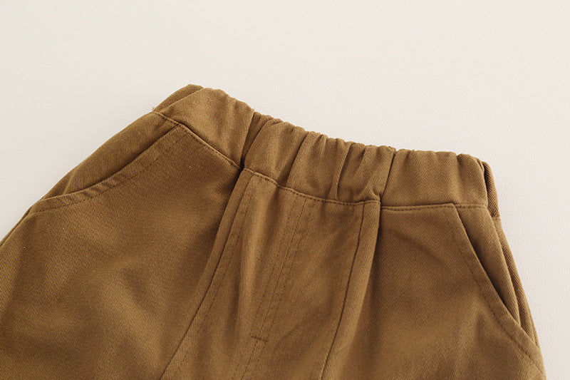 Conjunto de 3 piezas: camisa vaquera, suéter de lana y pantalón