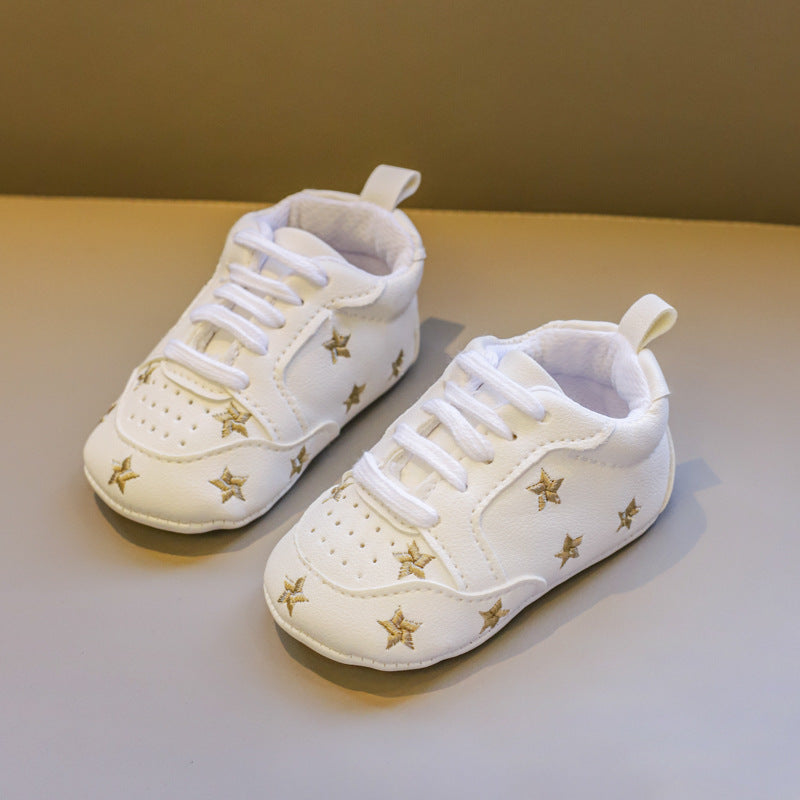 حذاء الرضع بتصميم مطرّز بنجوم