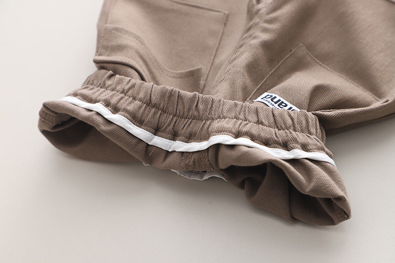 Conjunto de 3 piezas: camisa de cuadros, chaleco de lana y pantalón