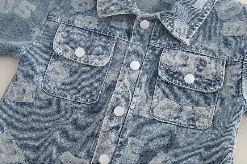 Conjunto de 3 piezas: chaqueta vaquera, camiseta de algodón y pantalón vaquero