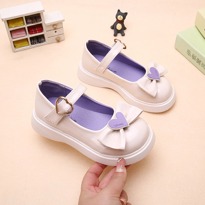 حذاء بناتي أنيق بربطة أمامية بتصميم عصري