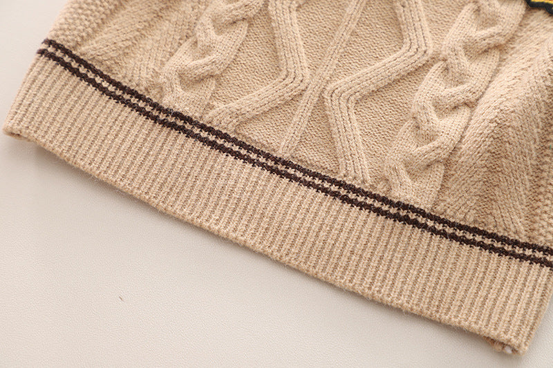 Conjunto clásico de 3 piezas: chaleco de lana, camisa de manga larga y pantalón