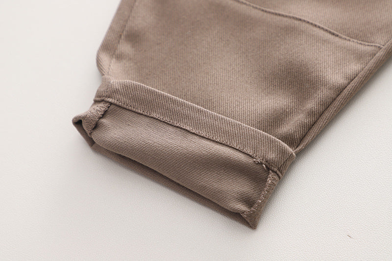 Conjunto de 3 piezas: camisa de cuadros, chaleco de lana y pantalón