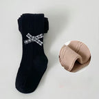 Calcetines largos y cálidos con diseño de lazo clásico