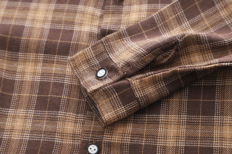 Conjunto de 3 piezas: camisa de cuadros, chaleco de lana y pantalón