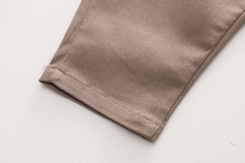 Conjunto de 3 piezas: camisa de cuadros, chaleco de lana y pantalón