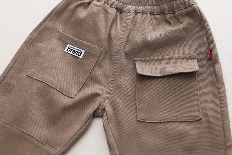 Conjunto de 3 piezas: camisa de cuadros, chaleco de lana y pantalón