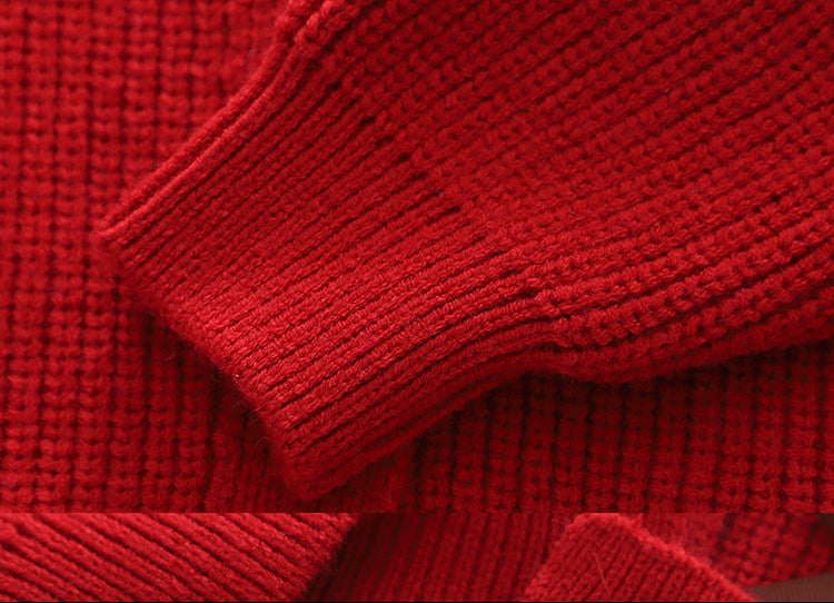 Conjunto de 2 piezas: suéter de lana y falda.